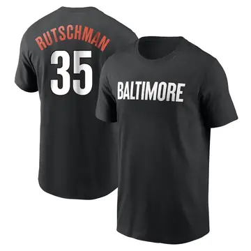 Men's Adley Rutschman Baltimore Orioles Black 2023 City Connect Name & Number T-Shirt