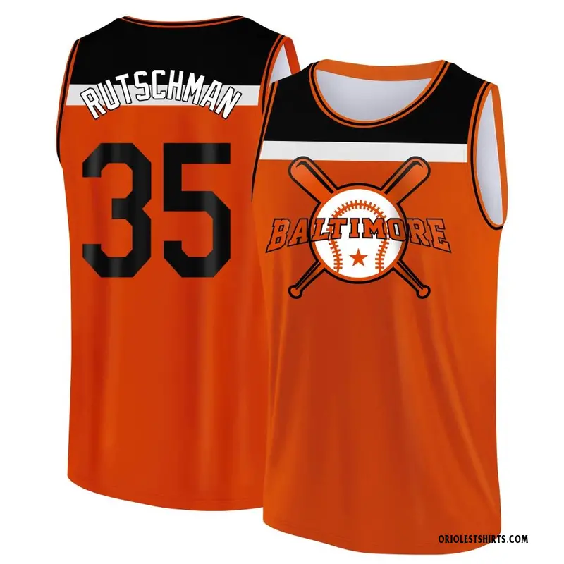 Men's Adley Rutschman Baltimore Orioles Orange/Black Baseball Legend Tank Top