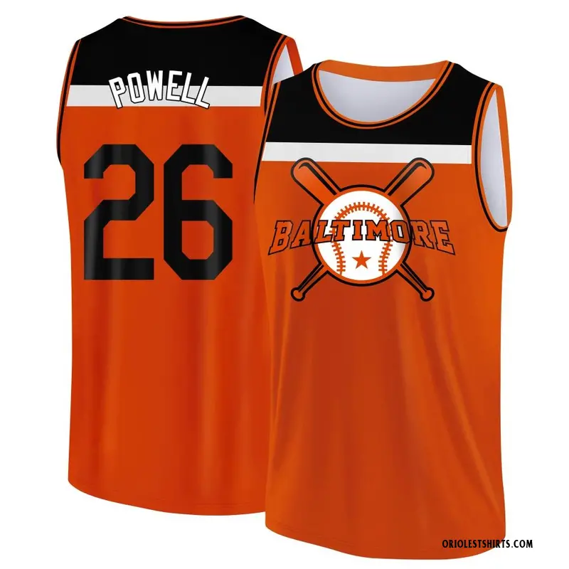 Men's Boog Powell Baltimore Orioles Orange/Black Baseball Legend Tank Top