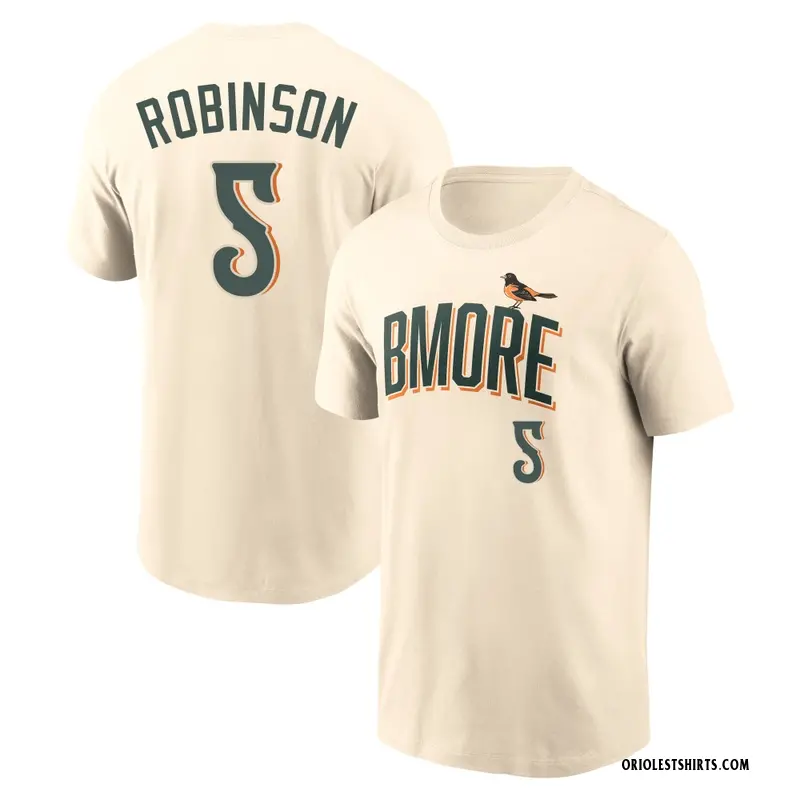Men's Brooks Robinson Baltimore Orioles Cream 2026 City Connect Name & Number T-Shirt
