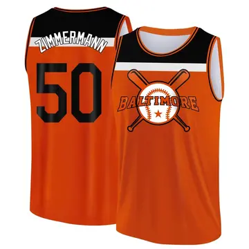 Men's Bruce Zimmermann Baltimore Orioles Orange/Black Baseball Legend Tank Top