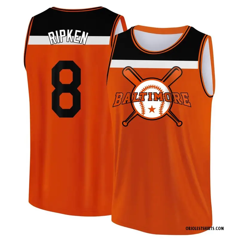 Men's Cal Ripken Baltimore Orioles Orange/Black Baseball Legend Tank Top