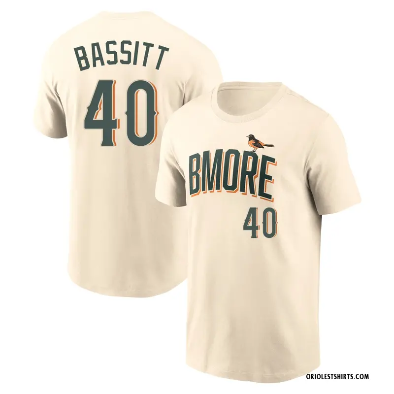 Men's Chris Bassitt Baltimore Orioles Cream 2026 City Connect Name & Number T-Shirt