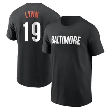 Men's Fred Lynn Baltimore Orioles Black 2023 City Connect Name & Number T-Shirt