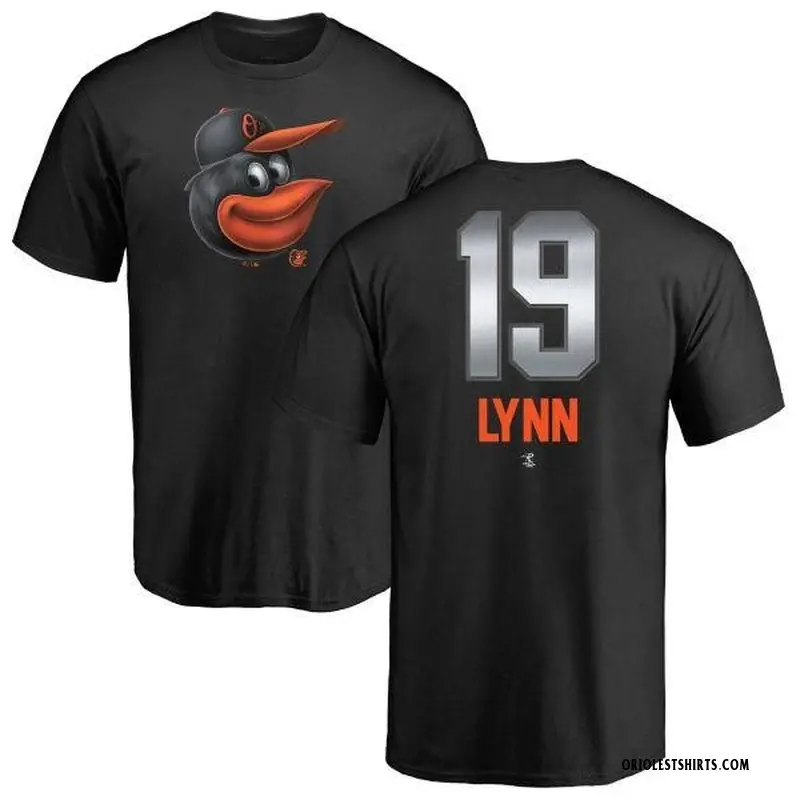 Men's Fred Lynn Baltimore Orioles Midnight Mascot T-Shirt - Black
