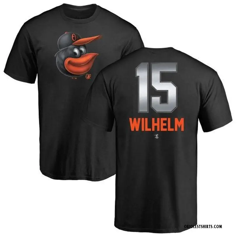 Men's Hoyt Wilhelm Baltimore Orioles Midnight Mascot T-Shirt - Black