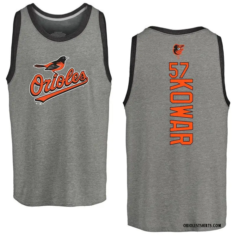 Men's Jackson Kowar Baltimore Orioles Backer Tri-Blend Tank Top - Ash