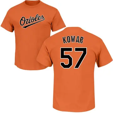 Men's Jackson Kowar Baltimore Orioles Roster Name & Number T-Shirt - Orange