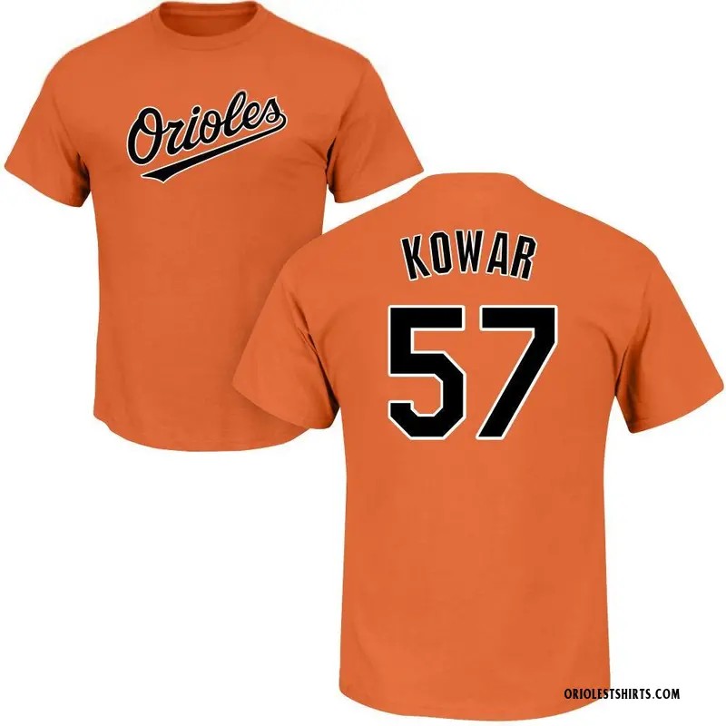 Men's Jackson Kowar Baltimore Orioles Roster Name & Number T-Shirt - Orange