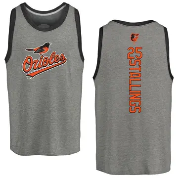 Men's Jacob Stallings Baltimore Orioles Backer Tri-Blend Tank Top - Ash