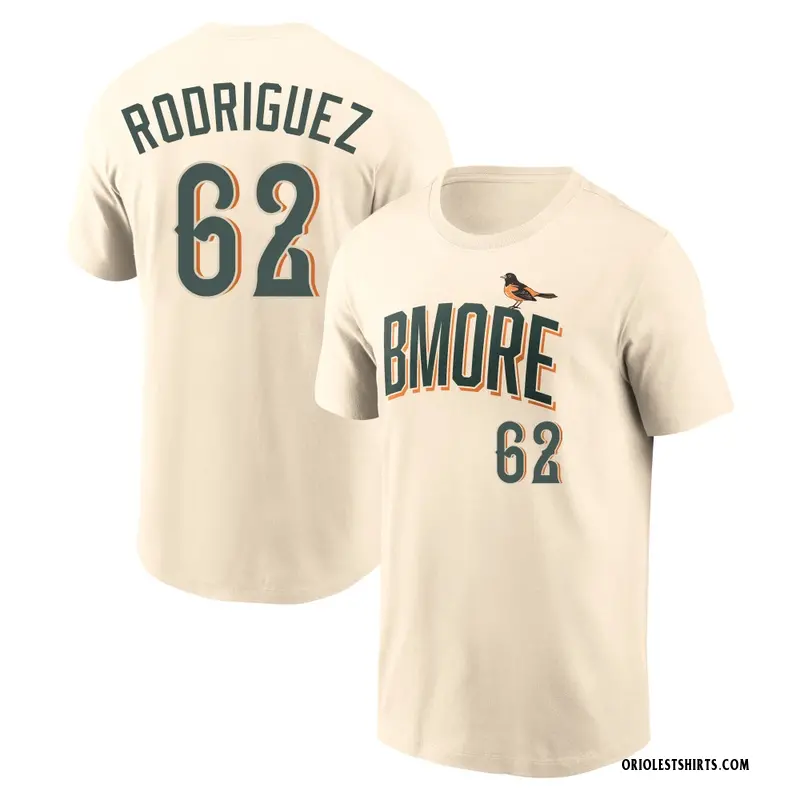 Men's Johnathan Rodriguez Baltimore Orioles Cream 2026 City Connect Name & Number T-Shirt