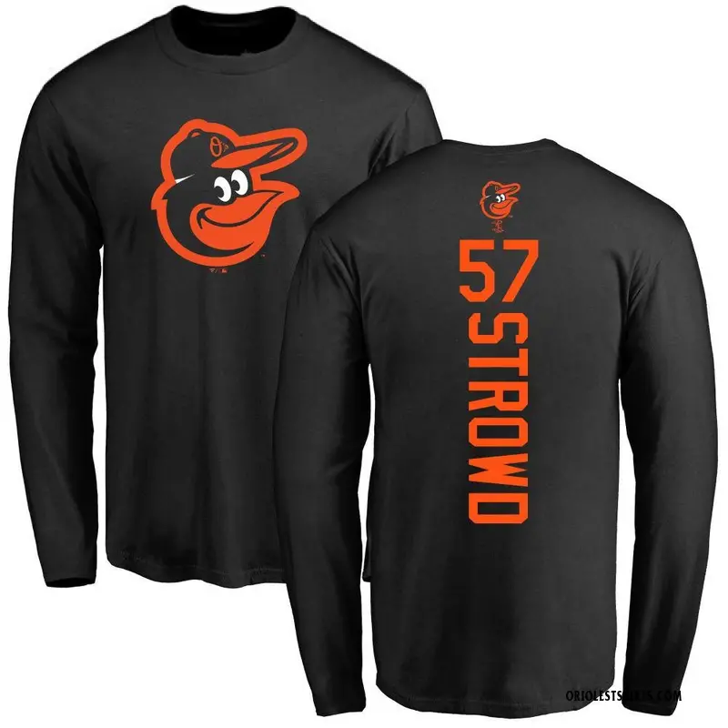 Men's Kade Strowd Baltimore Orioles Backer Long Sleeve T-Shirt - Black
