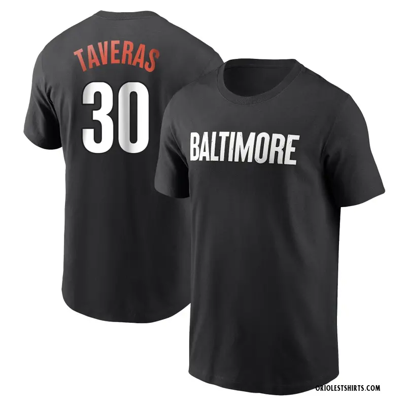 Men's Leody Taveras Baltimore Orioles Black 2023 City Connect Name & Number T-Shirt