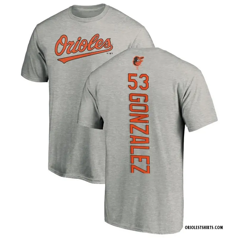 Men's Luis Gonzalez Baltimore Orioles Backer T-Shirt - Ash
