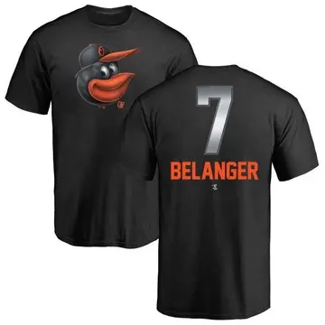 Men's Mark Belanger Baltimore Orioles Midnight Mascot T-Shirt - Black