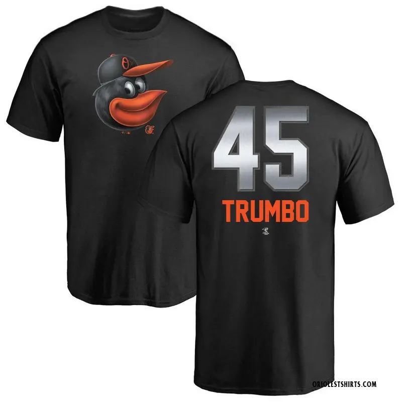 Men's Mark Trumbo Baltimore Orioles Midnight Mascot T-Shirt - Black