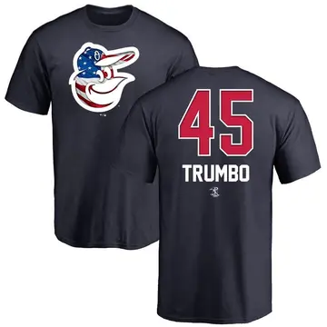 Men's Mark Trumbo Baltimore Orioles Name and Number Banner Wave T-Shirt - Navy
