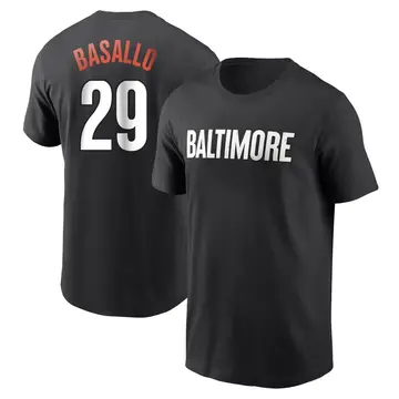 Men's Samuel Basallo Baltimore Orioles Black 2023 City Connect Name & Number T-Shirt