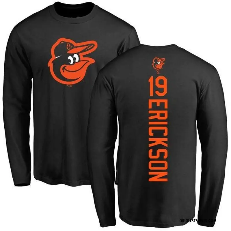 Men's Scott Erickson Baltimore Orioles Backer Long Sleeve T-Shirt - Black
