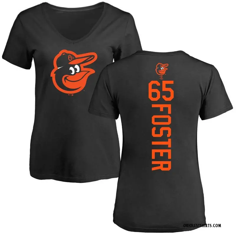 Women's Cameron Foster Baltimore Orioles Backer Slim Fit T-Shirt - Black