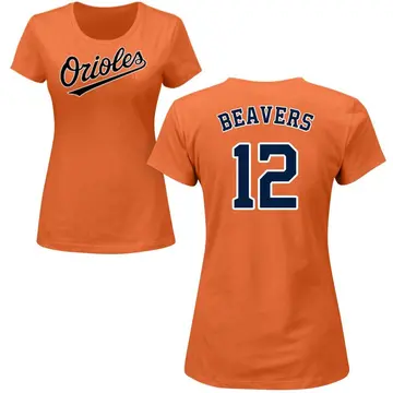 Women's Dylan Beavers Baltimore Orioles Roster Name & Number T-Shirt - Orange
