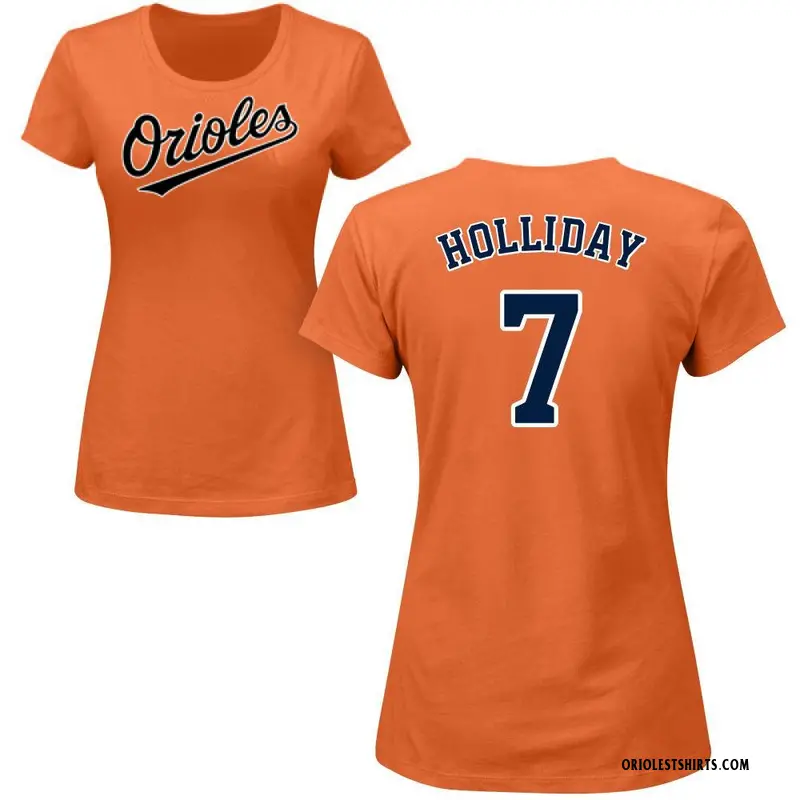 Women's Jackson Holliday Baltimore Orioles Roster Name & Number T-Shirt - Orange