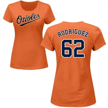 Women's Johnathan Rodriguez Baltimore Orioles Roster Name & Number T-Shirt - Orange