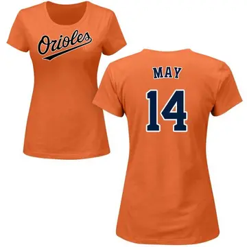 Women's Lee May Baltimore Orioles Roster Name & Number T-Shirt - Orange