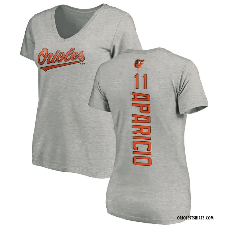 Women's Luis Aparicio Baltimore Orioles Backer Slim Fit T-Shirt - Ash