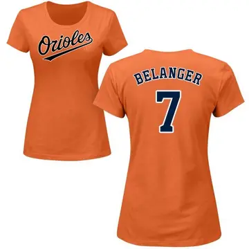 Women's Mark Belanger Baltimore Orioles Roster Name & Number T-Shirt - Orange