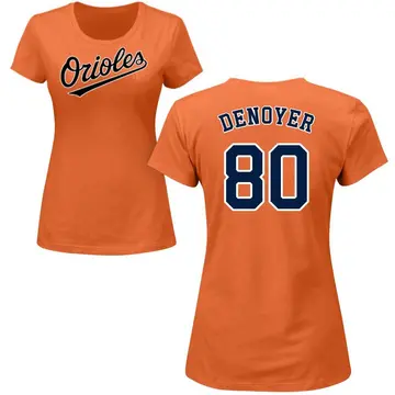 Women's Noah Denoyer Baltimore Orioles Roster Name & Number T-Shirt - Orange