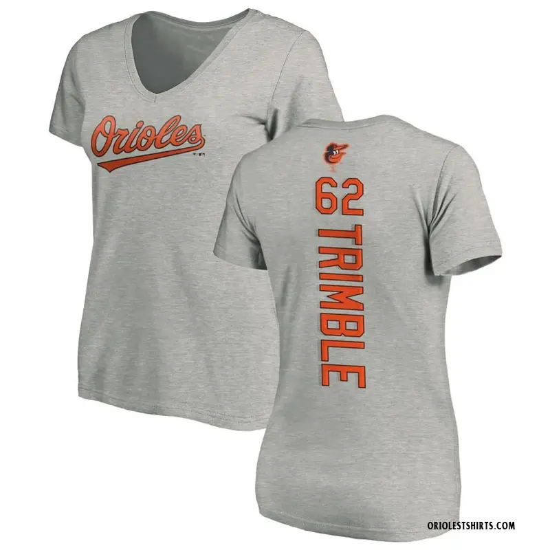 Women's Reed Trimble Baltimore Orioles Backer Slim Fit T-Shirt - Ash