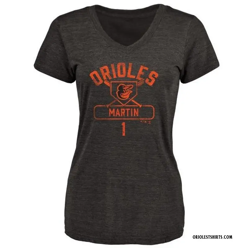 Women's Richie Martin Baltimore Orioles Base Runner Tri-Blend T-Shirt - Black