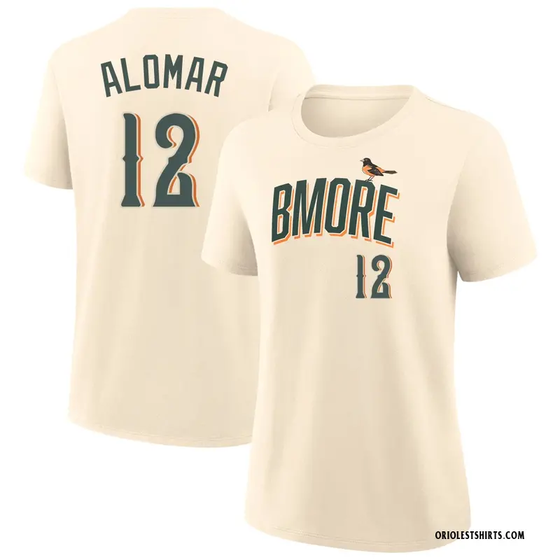 Women's Roberto Alomar Baltimore Orioles Cream 2026 City Connect Name & Number T-Shirt