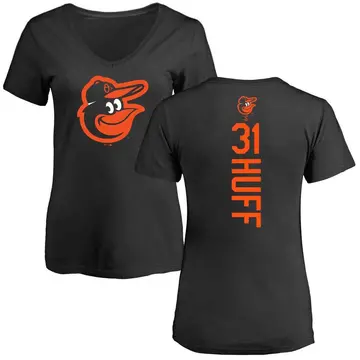 Women's Sam Huff Baltimore Orioles Backer Slim Fit T-Shirt - Black