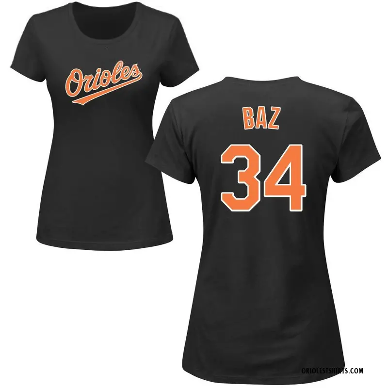 Women's Shane Baz Baltimore Orioles Roster Name & Number T-Shirt - Black