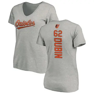 Women's Shawn Dubin Baltimore Orioles Backer Slim Fit T-Shirt - Ash
