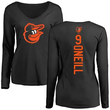 Women's Tyler O'Neill Baltimore Orioles Backer Slim Fit Long Sleeve T-Shirt - Black