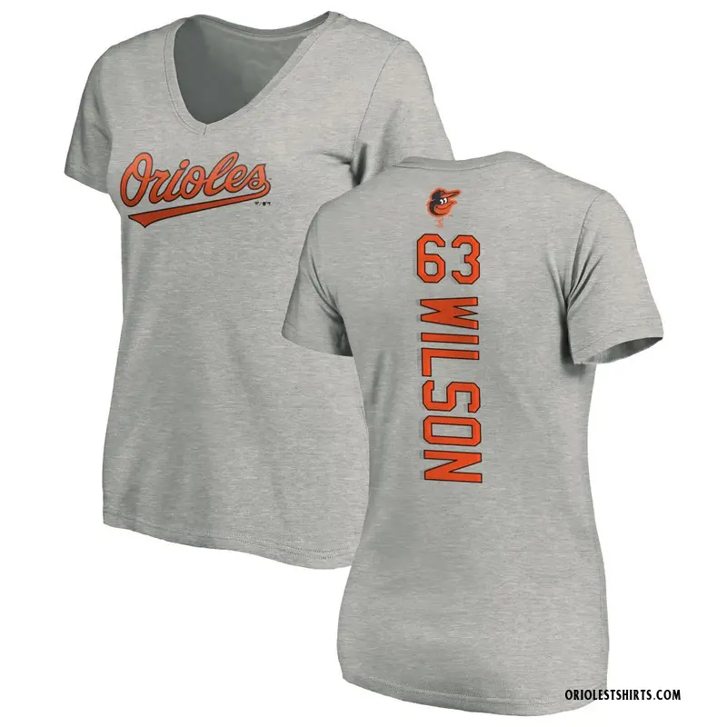 Women's Tyler Wilson Baltimore Orioles Backer Slim Fit T-Shirt - Ash