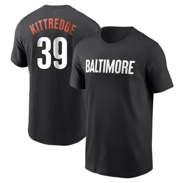 Youth Andrew Kittredge Baltimore Orioles Black 2023 City Connect Name & Number T-Shirt