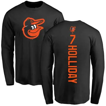 Youth Jackson Holliday Baltimore Orioles Backer Long Sleeve T-Shirt - Black