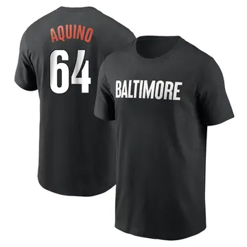 Youth Jayson Aquino Baltimore Orioles Black 2023 City Connect Name & Number T-Shirt
