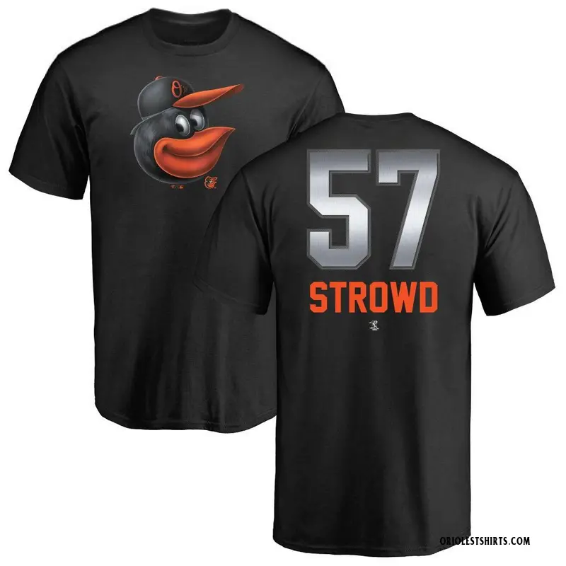 Youth Kade Strowd Baltimore Orioles Midnight Mascot T-Shirt - Black