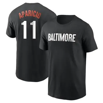 Youth Luis Aparicio Baltimore Orioles Black 2023 City Connect Name & Number T-Shirt