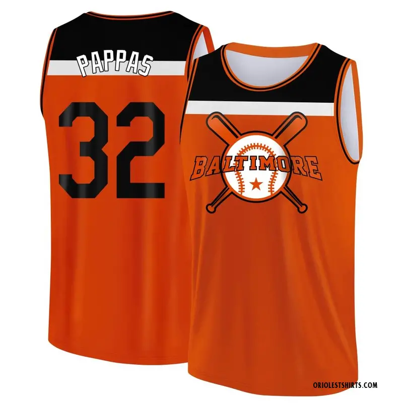 Youth Milt Pappas Baltimore Orioles Orange/Black Baseball Legend Tank Top