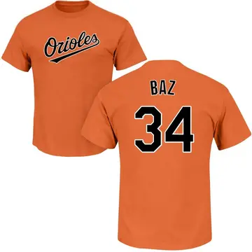 Youth Shane Baz Baltimore Orioles Roster Name & Number T-Shirt - Orange