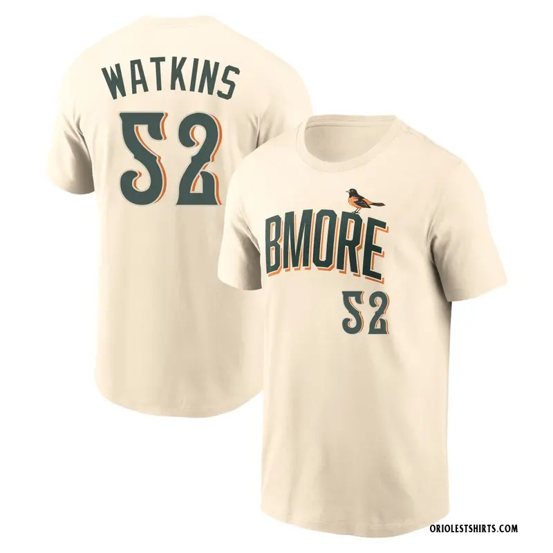 Youth Spenser Watkins Baltimore Orioles Cream 2026 City Connect Name & Number T-Shirt