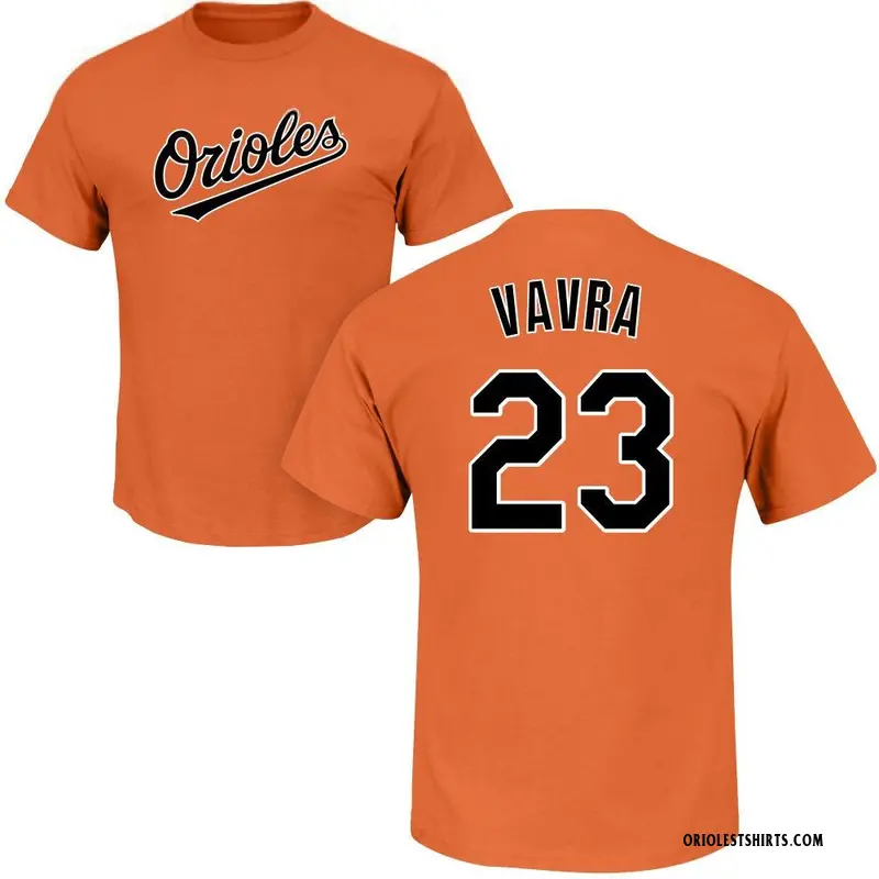Youth Terrin Vavra Baltimore Orioles Roster Name & Number T-Shirt - Orange
